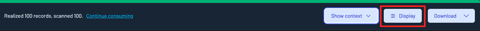 Display options button