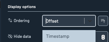 Ordering dropdown